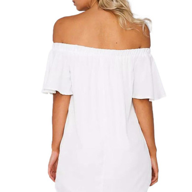 Anself Floral Embroidery Summer Dress 2017 Sexy Off Shoulder Beach Dress Women Short Sleeve Boho Party Dresses Causal Vestido