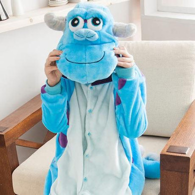 Animal Flannel Winter Cosplay Pajama Sets Women Couple Clothes Family Anime Pyjama Pijama Women's Sleepwear Cosplay Pajamas