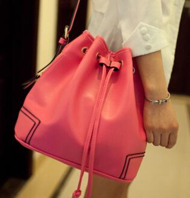 ANAWISHARE Bucket Bags Women Handbags Pu Leather Drawstring Black Crossbody Shoulder Bags Female Messenger Bags Bolsa Feminina