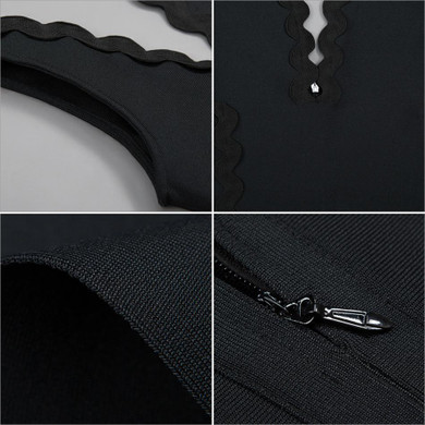 Adyce 2018 New Women Bandage Dress Sexy Black Celebrity Party Dress V Neck Irregular Mini Dresses Vestidos de festa Clubwear