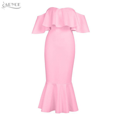 Adyce 2018 Bodycon White Dresses Vestidos Elegant Women Clubwear Butterfly Sleeve Ruffles Celebrity Party Dress Free Shipping