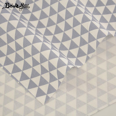 Booksew Gray Triangle Design Cotton Twill Fabric Material Soft Cloth Bed Sheet Home Textile Sewing Patchwork High quality Tissue
