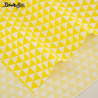 Booksew 100% Cotton Fabric Fabric Yellow Triangle Design Home Textile Bed Sheet Soft Cloth Quilting Tecido For Baby Beding Dolls