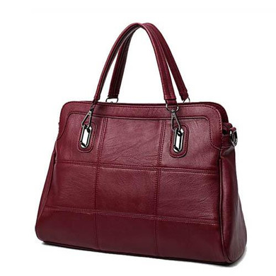 Bonsacchic Fashion Ladies Hand Bag Women's Genuine Leather Handbag Black Leather Tote Bag Bolsas femininas Female Shoulder Bag