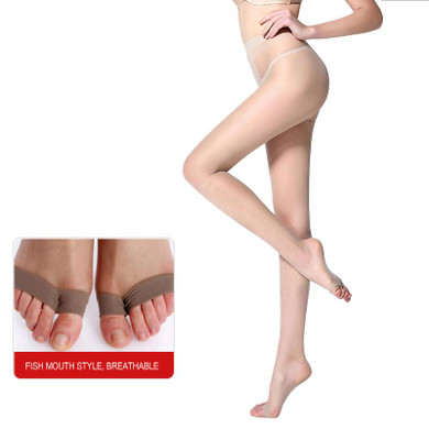BONAS Summer Sexy T Crotch 15D Nylon Open Toe Tights Women Fashion Elasticity Pantyhose Girl Transparent Female Tights 92601