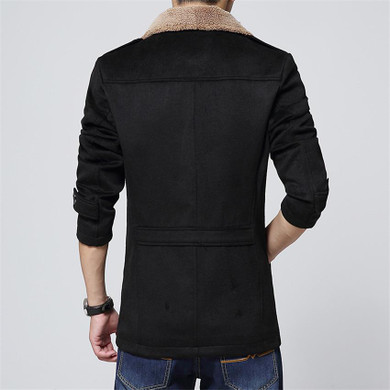 Bolubao New Mens Winter Coat Fashion Wool Blend Casual Fleece Lined Warm Men Jacket Male Overcoat
