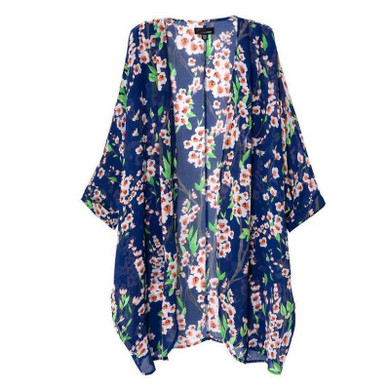 Blusas Femininas 2016 Fashion Women Blouse Flower Printed Kimono Cardigan Kimonos Vintage Casual Chiffon Blouse #N