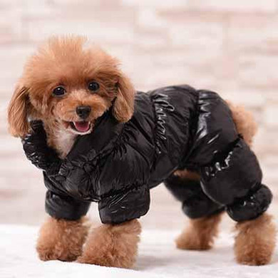 Blue Black Red Concise Pet Clothes Winter Dog Jumpsuit Rompers Coat For Small and Large Dogs Thick Cotton Pet Apparel