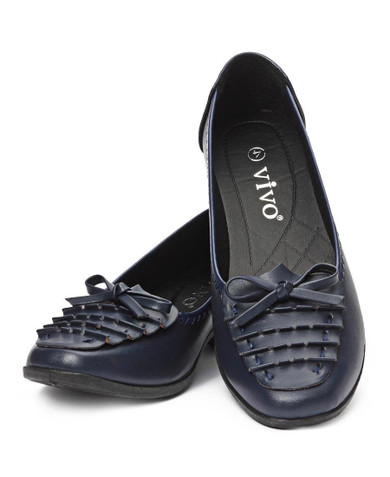 Block Heel - Navy