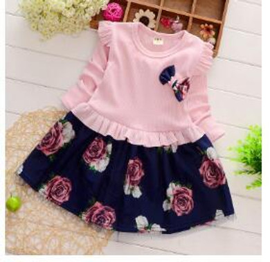 2017 new Korean cartoon fashion baptism long sleeves splicing net yarn Princess dress children's dress girls dress 2017 new Korean cartoon fashion baptism long sleeves splicing net yarn Princess dress children's dress girls dress