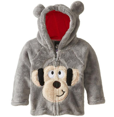 2017 New Kids Boys Girls Leisure Coral Velvet Coat Jacket Children Cartoon Animal Dinosaur Owl Cat Leopard Embroidered Hoodies