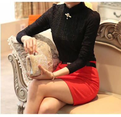 2017 New Hot women tops Women Clothing fashion Blusas Femininas Blouses &amp; Shirts Fleece Women Crochet Blouse Lace Shirt 999