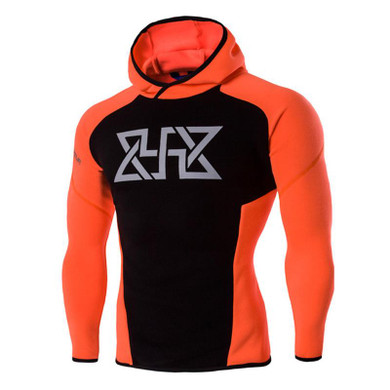 2017 New Hoodies Men Compression Hooded Hoodie Sweatshirts Bodybuilding Fitness Man Clothes Patchwork Slim Jacket Sportswear Men