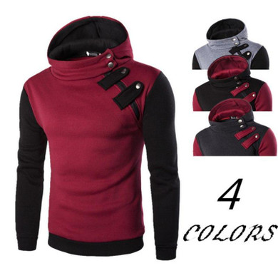 2017 New Hoodies Men Sudaderas Hombre Hip Hop Brand Hoodie Hedging Oblique Zipper Sweatshirt Slim Fit Men Hoody V2 H2