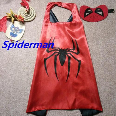 Mask + cape superman spiderman kids superhero capes batman cape superhero costume suits for boys girls for party