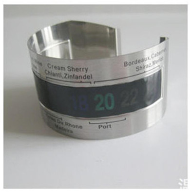 Stainless Steel Wine Bracelet Thermometer (4--24'C), red wine temperature sensor for beer homebrewing fk
