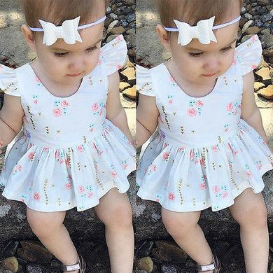 2017 New Fashon Cute Princess Girls Party Dress Newborn Baby Girl Dress Summer Ruffles Sleeve Dress Clothes 2017 New Fashon Cute Princess Girls Party Dress Newborn Baby Girl Dress Summer Ruffles Sleeve Dress Clothes