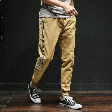 Aolamegs Mens Casual Pants Cotton Summer Thin Section Loose Wild Feet Harem Pants Letters Male Top Quality High Street Tops 5XL