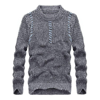 Aolamegs Men Casual Sweater Fashion Brand Knitted Pullover Winter Warm Crewneck Slim Fit Mens Knitting Sweaters And Pullovers