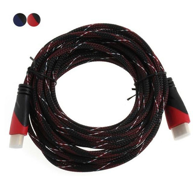 High Speed HDMI Cable Gold Plated Connection with Red, black and white mesh 1080P,0.5m,1m,1.5m,2m,3m,5m,8m,10m,15m