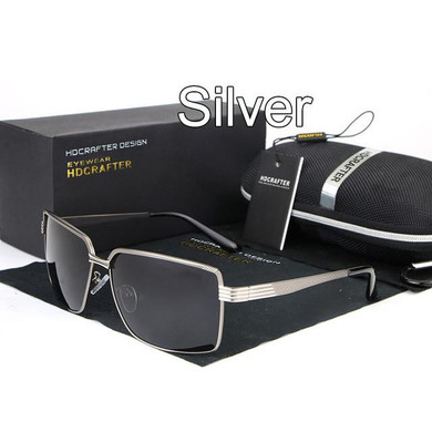 HDCRAFTER Brand New Designer Rectangle Sunglasses Men Polarizing Oculos UV400 Sun Glasses Eyewear Accessories for Men