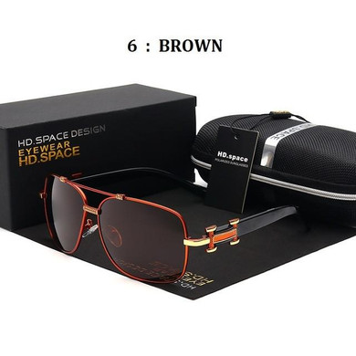 HD.space Fashion Luxury Brand Polarized Men's Sunglasses UV400 Sunglasses Men Driver Protective Sun Glasses 2017