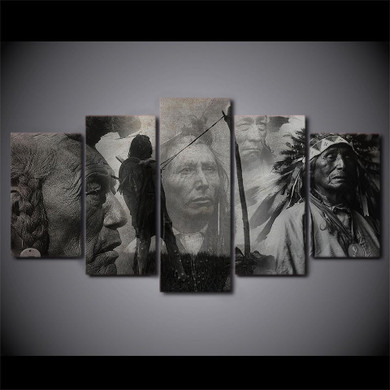 HD Printed 5 piece canvas art Indian painting room wall art canvas decor poster wall picture Free shipping/NY-5842
