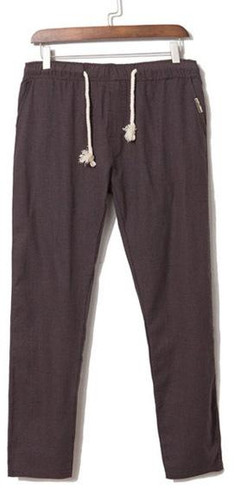 HCXY 2017 spring and summer linen pants straight mens pants casual fashion with elastic hemp linen trousers men