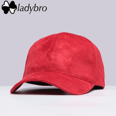 Ladybro High Quality Baseball Cap Casual Brand Women Men Black Pink Suede Cap Ladies Dad Hat Cap Snapback Male Female Bonnet