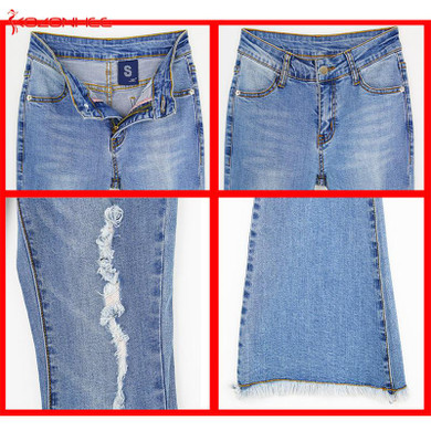 KOZONHEE Tassel Hole Ripped Flare Jeans Women Long Bell-Bottoms Jeans Stretching For Girls Trousers For Women Jeans Large Size