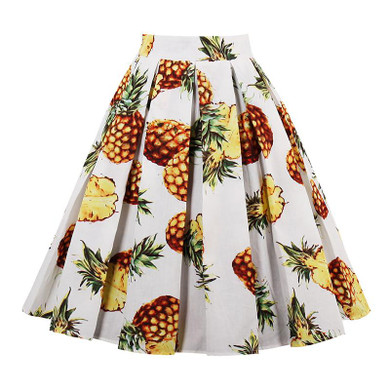 Kostlich 18 Style Retro Print Flower Summer Skirts Womens 2017 High Waist Vintage Skirt Elegant A-Line Midi Women Skirt S-XXL