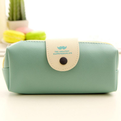 Leather Cosmetic Makeup Bag Pen Pencil Stationery Case Zipper Pouch Box levert dropship 2jul12 Leather Cosmetic Makeup Bag Pen Pencil Stationery Case Zipper Pouch Box levert dropship 2jul12