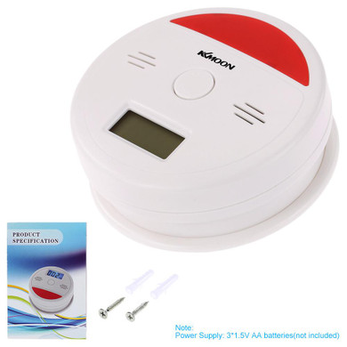 LCD Display CO Detector Carbon Monoxide Alarm Sensor Sound & Flash Warning Poisoning Smoke Gas Tester Monitor Detector