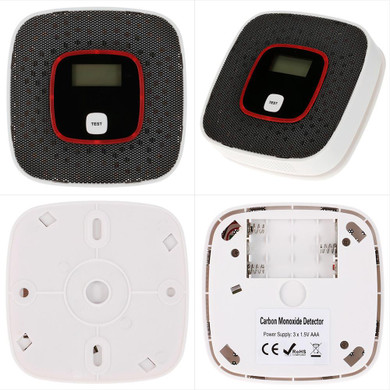 LCD Display Carbon Monoxide Detector CO Gas Alarm Sensor Poisoning CO Gas Tester Human Voice Warning Detector For Alarm System