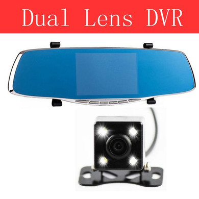 dual lens  car camera rearview mirror auto dvrs cars dvr recorder video registrator camcorder full hd1080p night vision dash cam
