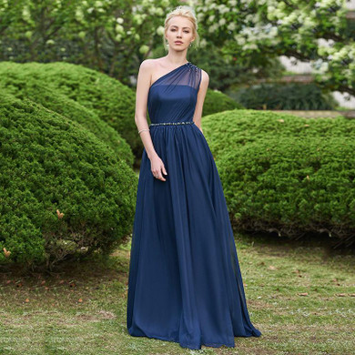 Dressv Maxi Bridesmaid Dress One Shoulder Floor Length Custom Wedding Party Prom Dress Elegant Chiffon Navy Bridesmaid Dress Dressv Maxi Bridesmaid Dress One Shoulder Floor Length Custom Wedding Party Prom Dress Elegant Chiffon Navy Bridesmaid Dress