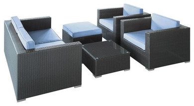 2017 All Weather Outdoor Rattan Furniture 5 Piece Sofa Set