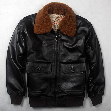 2017 air force Flight Jackets Motorcycle Genuine Leather Jacket Men cow Leather coat Fur collar Bomber Jacket