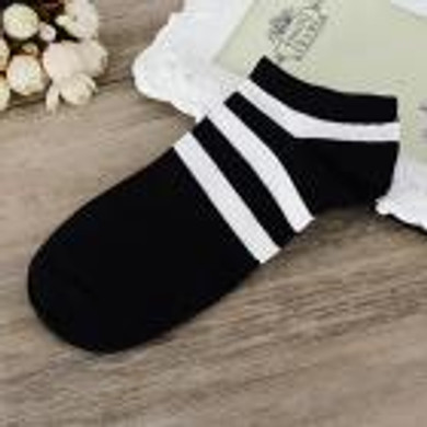 2017 # FASHION 1Pairs Women And Men Comfortable Stripe Cotton Sock Slippers Short Ankle Socks