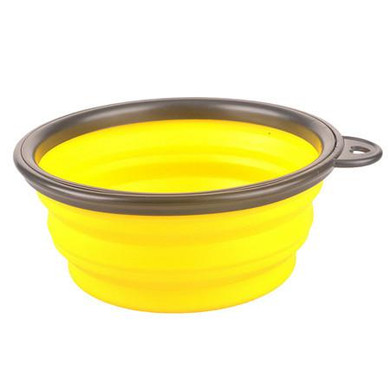 New Collapsible foldable silicone dog bowl candy color outdoor travel portable puppy doogie food container feeder dish on sale
