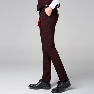 2017 Fashion New Men's Casual Business Trousers / Men's Lattice Professional Lattice Plaid Suit Pants 2017 Fashion New Men's Casual Business Trousers / Men's Lattice Professional Lattice Plaid Suit Pants