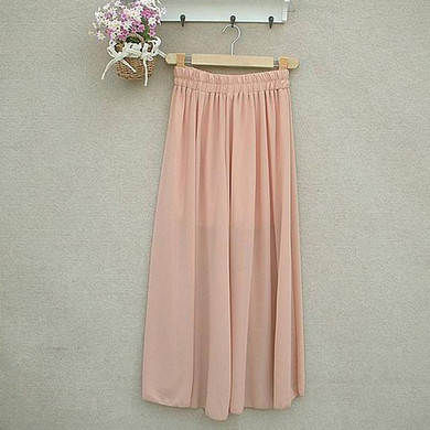 2017 Fashion Loose Chiffon Pants For Women Wide Leg Trousers Long Plus Size Summer Trousers Casual Soild Color Female Pants