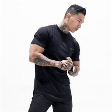 New 2017 extend hip hop street t-shirt men fashion brand t shirts fitness men summer short sleeve oversize gyms clothing