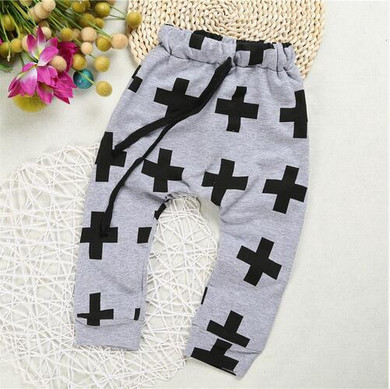 New 2017 Baby Pants Fashion Baby Boys Pants Harem Pants For Girls Cross Star Children Boy Toddler Child Trousers Baby Clothes