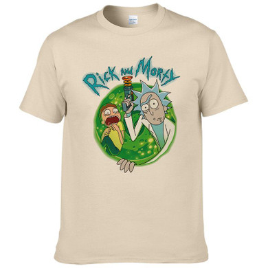 2017 Summer Fashion Rick Morty t shirt men Anime T-shirts Peace among worlds folk Cartoon Cool tee shirt homme #175