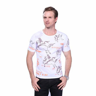 2017 Summer Fashion Men's O-Neck Short Sleeve T Shirt Slim Fit Printed T Shirt Men High Quality Mens Casual Top Tees Shirts 5XL