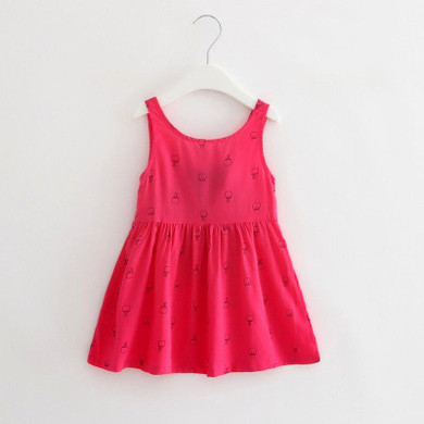 2017 Summer Cute Cotton Baby Girls Vest Dress Kids Sundress Princess Shirt Dresses