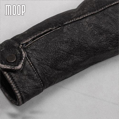 Retro black genuine leather jacket coat men cow leather motorcycle jackets chaqueta moto hombre veste cuir homme cappotto LT1264