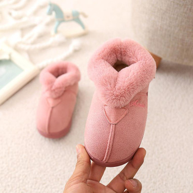 Mntrerm 2017 Children Indoor Home Slippers Winter New High Suede Cotton Slippers Warm Boys And Girls Children Cotton Shoes
