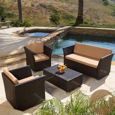 2017 patio furniture outdoor wicker aluminium frame sofa garden furniture set